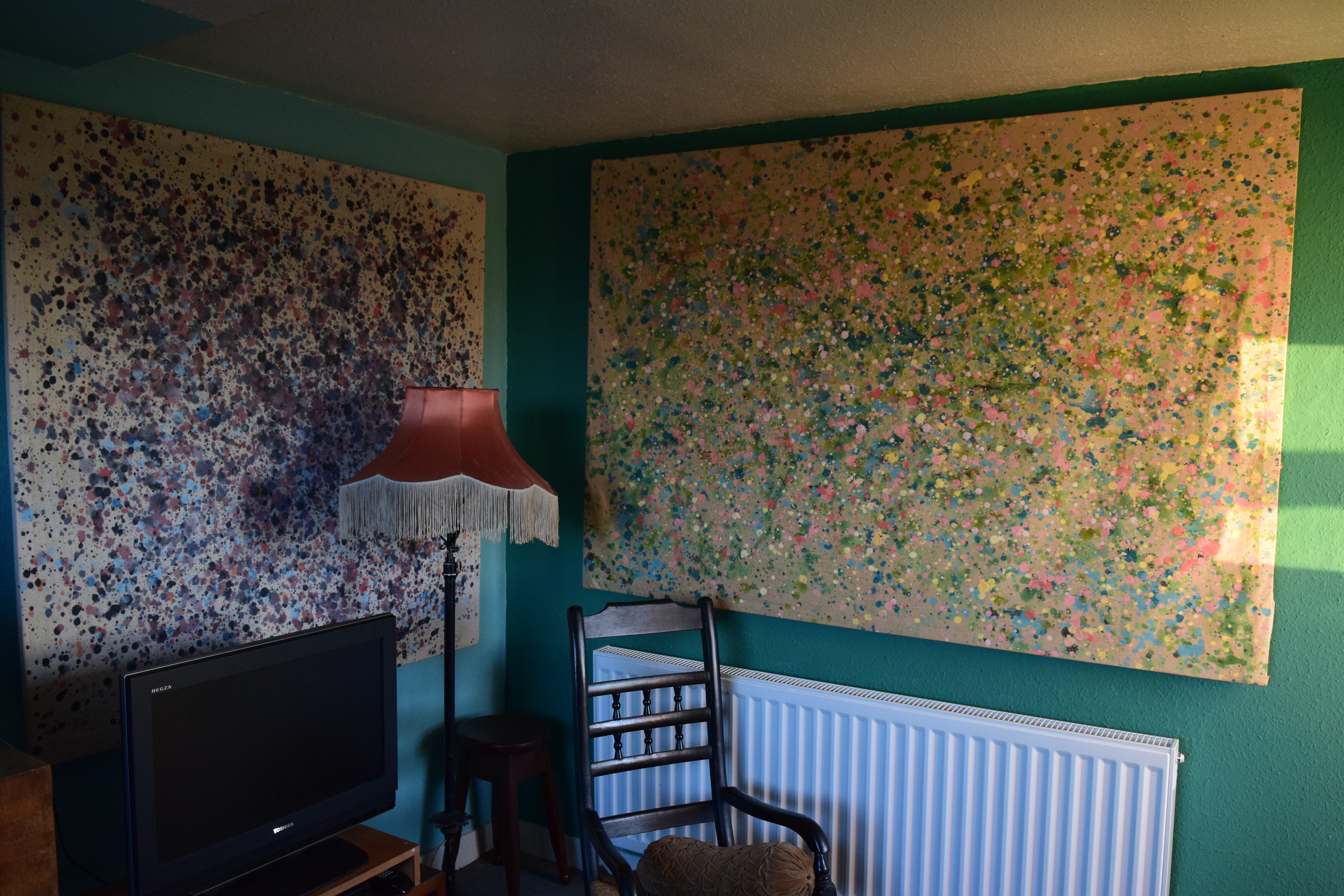 Action painting on the walls